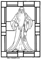 A coloring page of harry potter
